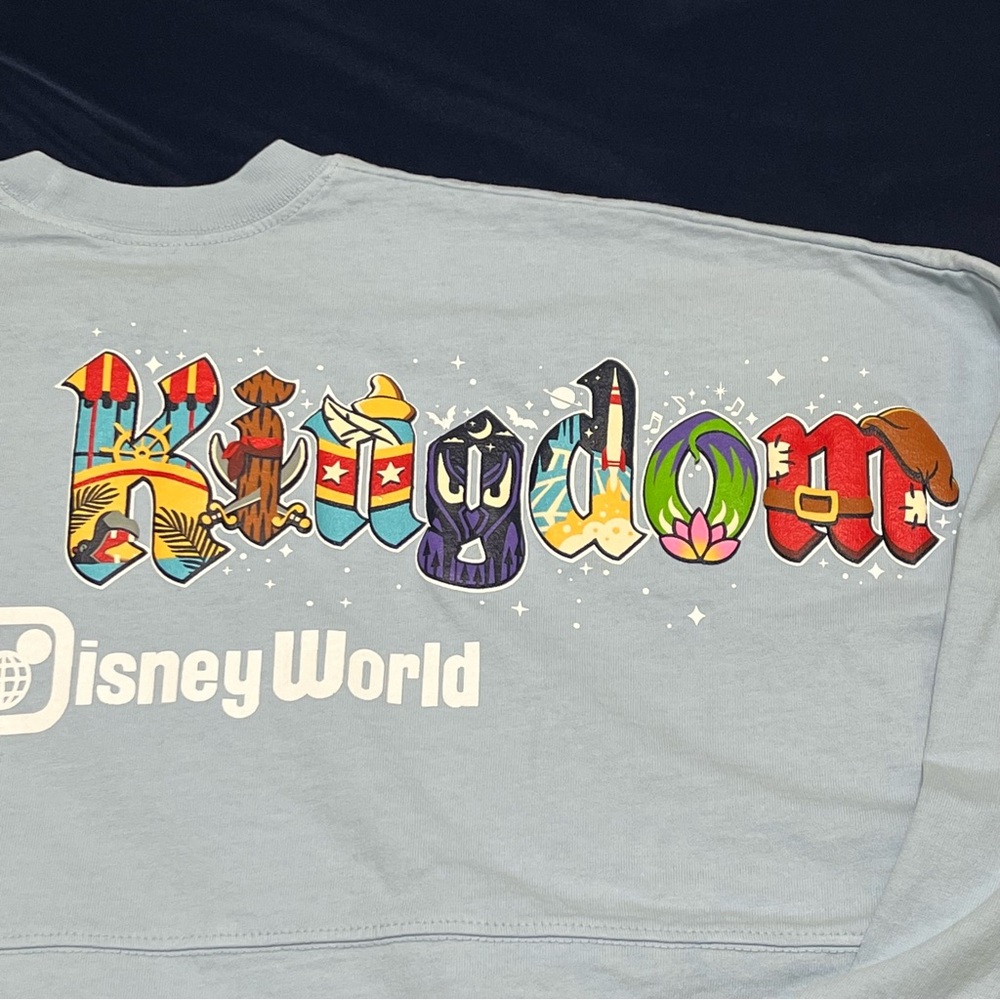 Disney Magic Kingdom Attraction & Character Letters Spirit Jersey NWT - Picture 5 of 8